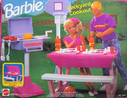 Amazon Com Barbie Backyard Cookout Playset Back Yard Cook Out W Picnic Table Basketball Set Barbecue More 1992 Barbie Playsets Barbie Backyard Cookout