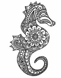 Seahorse coloring pages for adults. Seahorse Coloring Pages To Print Seahorse Coloring Seahorse Coloring Pages Animal Mandala Coloring Pages