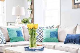 Dark wood (1) shipping method. Navy Blue Green Decorating Ideas A Spring Living Room Refresh
