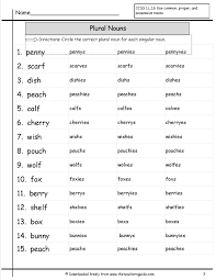 Singular And Plural Nouns Worksheets From The Teacher S Guide 2nd Grade Worksheets Nouns Worksheet Plural Nouns Worksheet