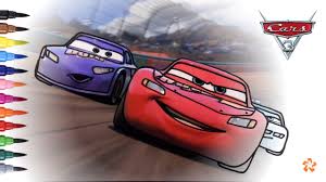 It's possible to find quite a few super car coloring pages online so i decided not to do too many of those, plus i've found that most of the fun is in coloring in the liveries of actual racing cars. Cars 3 Lightning Mcqueen On Race Track Coloring Pages For Children Color Kids Tv Youtube