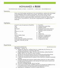 Sharepoint Administrator Resume Example Crops Solutions Los Angeles California