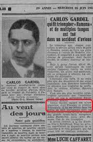 Un tango para el 24 de junio, en revista moonmagazine. Ana Turon Cuando Paris Lloro Por Gardel