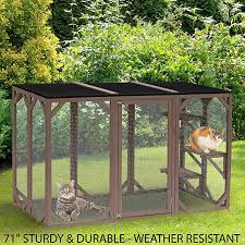 We offer cedar outdoor cat enclosures and outdoor cat houses. Amazon Com 71 Sturdy Durable Wood Cat House Catio Enclosure Pet Play Area Feline Home Outdoor Outdoor Cat Cage Outdoor Pet Enclosure Outdoor Cat Enclosure