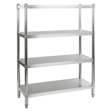Si lègère et si massive à la fois, les étagère en inox 6mm sont d'une telle robustesse qu'on peut avoir de grande portée sans fléchissement. Etagere Cuisine Professionnelle Inox 4 Etages 120 X 48 Cm Max 600 Kg 3614119 Leroy Merlin