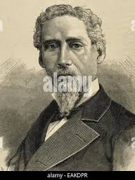 Ignacio Ramirez (1818-1879), the Necromancer (El Nigromante). Mexican poet,  writer and lawyer. 19th century engraving Stock Photo