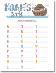 Baby Shower Game Noahs Ark Baby Shower Christian Baby Shower Printable Baby Shower Games