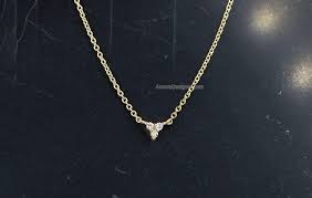 Open centre pandora crown o pendant. Daity Trio Diamond Necklace 14k Gold Pendant Petite Layering Christmas Aurora Designer