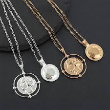 Tai jewelry has the best handcrafted womens jewelry online including womens earrings,womens necklaces,womens bracelets & womens rings online at taijewelry.com 1pc Vintage Gold Color Carved Coin Necklace Figure Medal Long Chain Double Layered Pendant Women Charm Choker Fashion Jewelry Pendant Necklaces Aliexpress