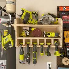 Pdf Build Plans Cordless Drill Holder Diy Plans Wall Mounted Etsy In 2021 Drill Holder Tool Storage Diy Woodworking Plans Diy
