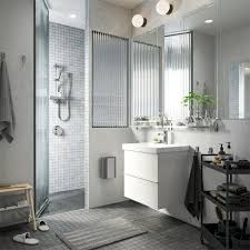 A Streamlined Look From The Shower To The Sink Serene Bathroom Bathroom Storage Shelves Bathroom Design Tool