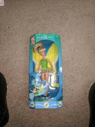 Brand New Vintage Mattel Disney Peter Pan Flying Tinker Bell Doll 1993 Never Been Opened Item Has Shel Tinkerbell Doll Disney Collectables Peter Pan Disney