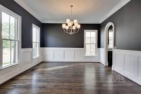 A chair rail, also known as a dado rail, is a horizontal piece of trim that usually runs the perimeter of a room approx 36″ from the floor, but can also be awkwardly placed on a single wall (popular in the '90s). Ma Allen Interiors Gallery Home Remodeling House Home