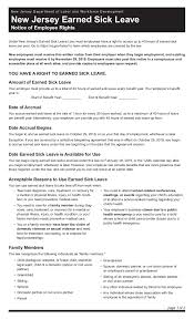 The person using this form is required to fill in his details along with the details of his family and doctor before submitting the form to the authority. Free New Jersey Sick Leave Labor Law Poster 2021