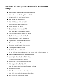 Sprichwortersalat Sprache Sprichworter Aktivitaten Fur Senioren Sprache