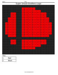 Открыть страницу «super smash bros.» на facebook. 1cn Super Smash Brothers Nintendo Color By Number Coloring Worksheet Coloring Squared
