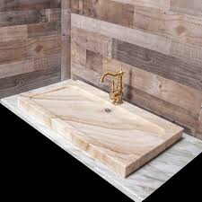 rectangle onyx stone vessel sink
