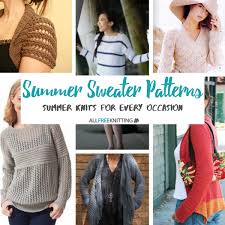 This loose fitting sweater consists of a basic stockinette stitch. Summer Sweater Patterns 10 Summer Knits For Every Occasion Stitch And Unwind