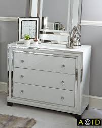 Same day delivery 7 days a week £3.95, or fast store collection. White Modena Mirrored Chest Of 3 Drawers