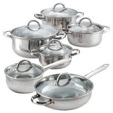 Want Im Done With The Non Stick Pans Cook N Home 12 Piece Stainless Steel Cookware Set Stainless Steel Pans Cookware Set Stainless Steel Cookware Set