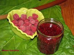 Confiture De Rhubarbe Et Framboises Les Passions De Dame Cocotte Confiture Rhubarbe Rhubarbe Confiture