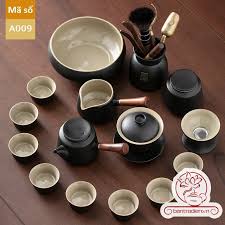 Bộ ấm chén pha trà, bộ ấm chén uống trà gốm sứ cao cấp A009