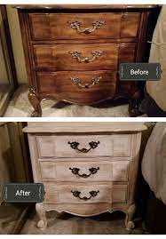Annie Sloan Chalk Paint Nightstand White With Dark Wax And Rustoleum Oil Rubbed Bronze Spray Paint For Annie Slone Chalk Paint Chalk Paint Bronze Spray Paint