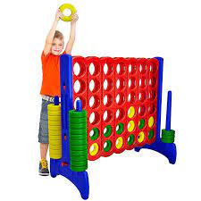 Amazon Com Giant 4 In A Row Connect Game 4 Feet Wide By 3 5 Feet Tall Oversized Floor Activity For Kids And Ad Connect Games 4 In A Row Family Games Outdoor