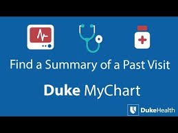 View Past Visit Summaries With Duke Mychart