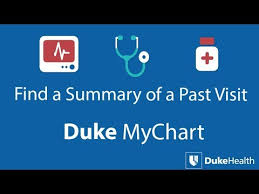 view past visit summaries with duke mychart