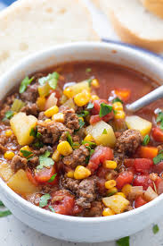 25 easy hamburger meat recipes · 1. Easy Hamburger Soup Recipe Ground Beef And Vegetable Soup