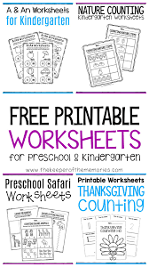 You can also browse through our toddler printables and kindergarten printables. Free Printable Worksheets For Preschool Kindergarten The Keeper Of The Memories