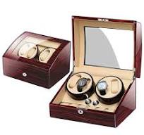 M&Q 4+6 High Gloss Wooden Mabuchi Motor Winder Box for Automatic Watches  Rotating Watch Winder Box