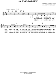 His voice to me is calling. In The Garden Sheet Music 11 Arrangements Available Instantly Musicnotes