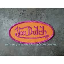 Patch Ecusson Von Dutch Signature Ovale Fushia Fond Orange Old Stock En 2020 Ecusson Fond Orange Fushia