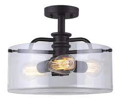A wide variety of led flush mount ceiling light fixtures options are available to you, such as lighting solutions service, design style, and base material. Patriot Lighting Samuel Bronze 3 Light Semi Flush Mount Ceiling Light At Menards
