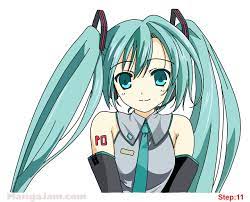 How Draw Hatsune Miku Vocaloid 11 Hatsune Miku Miku Hatsune
