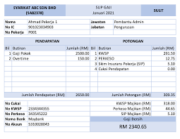 Contoh payslip sistem slip gaji malaysia payment system microsoft excel pay slip system wecanfixhealthcare info in 2020 word template words slip. Template Slip Gaji Excel Malaysia Rekemen My