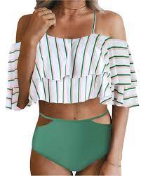 Flattering One Piece High Waist Bikini Swimsuits For Women Trendy Swimsuits Swimsuits Two Piece Swimsuits