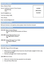 Fuhh Contoh Resume Ringkas Dan Padat Resume Job Resume Format Resume Design Template