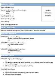 Template resume dalam bahasa melayu terkini template cover. Contoh Resume Lengkap Dan Terbaik Job Resume Format Resume Resume Format