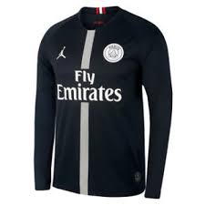 The light stone hue of the kit references the famous monuments scattered across the french capital, particularly the famous arc de triomphe. 18 19 Psg Jordan 3rd Away Black Long Sleeve Soccer Jersey Shirt Soccer Jersey Jersey Shirt Black Jordans