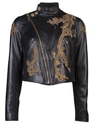 Great Way To Embellish A Used Leather Coat And Re Vamp It Ropa Chaqueta De Cuero Chaquetas