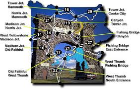 Mileage Chart Introduction To Yellowstone