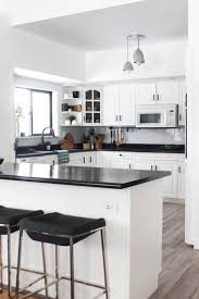 Our Weekend Renovation A New Modern Kitchen Love Create Celebrate Black Kitchen Countertops Black Countertops White Modern Kitchen
