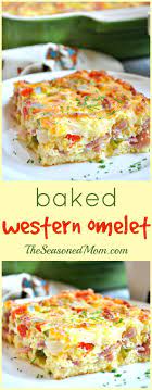 Baked Western Omelet Recipe Breakfast Brunch Recipes Recipes Diy Food Recipes
