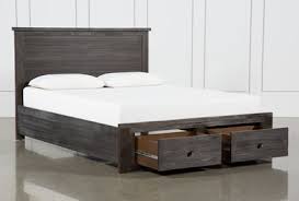 Want to build a bed from scratch? Larkin Espresso Full Panel Bed With Storage Living Spaces