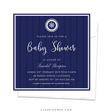 Make your baby boy shower invitations look so coola nd special with this. Nautical Baby Boy Shower Invitation Navy Blue Ocean Invites Nautical Claudia Owen
