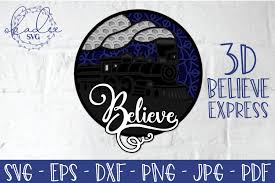 Train loading gif, svg and apng animation. 3d Believe Express Train Svg Layered Christmas Svg Mandala 950978 Paper Cutting Design Bundles