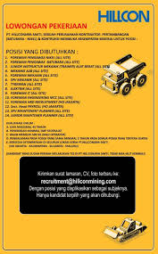 Halaman 1 dari 51 lowongan. Lowongan Kerja Loker Tambangnikel Hillcon Site Kabaena Facebook